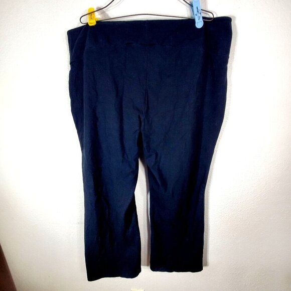 Women With Control 3XP Black Stretch Cotton Blend Wide Leg Pants - Picture 3 of 5